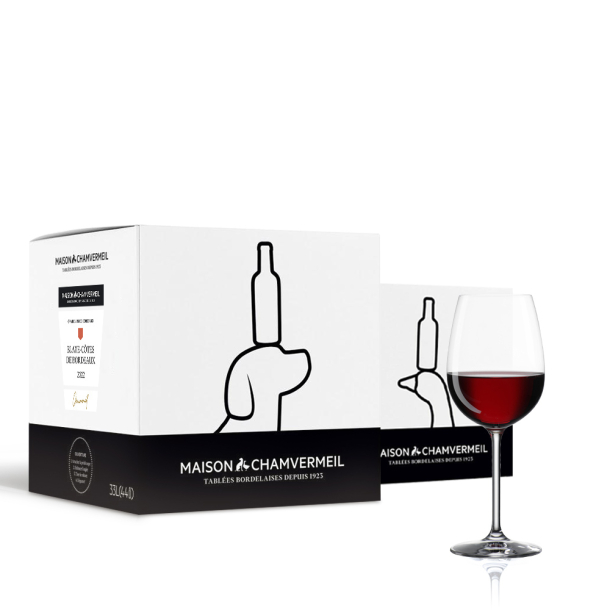 Vin AOC Blaye-Côtes de Bordeaux ROUGE 2022 cubi 22