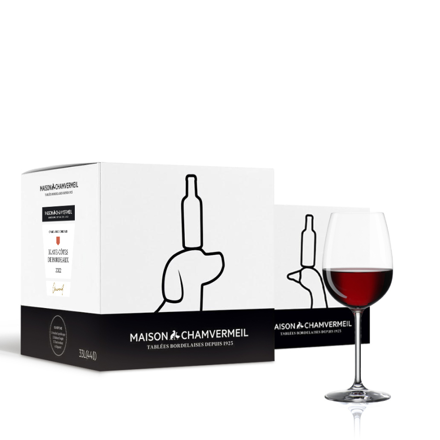 Vin AOC Blaye-Côtes de Bordeaux ROUGE 2022 cubi 22