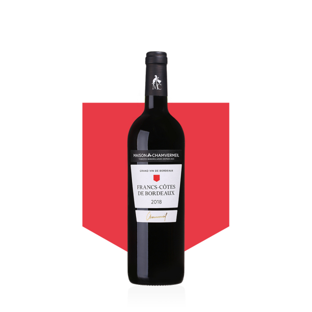 Vin AOC Francs-Côtes de Bordeaux ROUGE 2018 carton 12 bouteilles