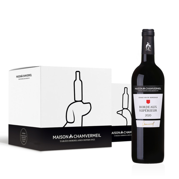Vin AOC Bordeaux Supérieur ROUGE 2020 carton 12 bouteilles