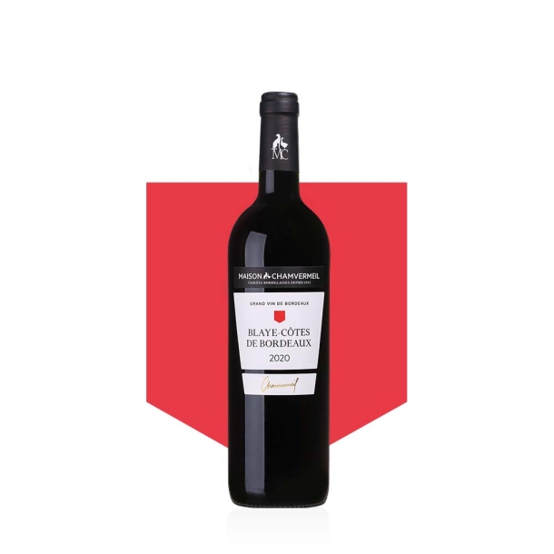 Vin AOC Blaye-Côtes de Bordeaux ROUGE 2020 carton 12 bouteilles
