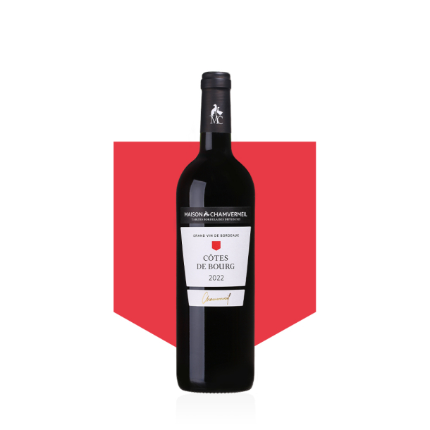 Vin AOC Côtes de Bourg ROUGE 2022 carton 12 bouteilles