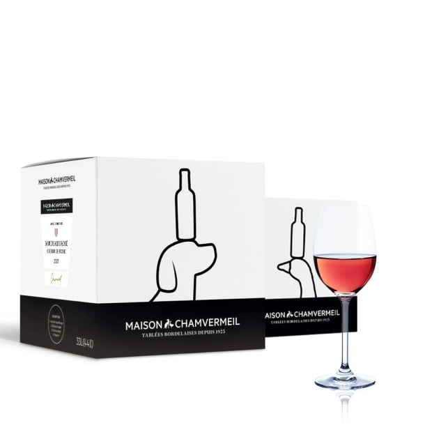Vin AOC Bordeaux Rosé
- Cœur de rose ROSÉ 2022 cubi 22