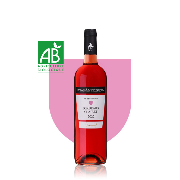 Vin AOC Bordeaux Clairet ROSÉ 2021 carton 12 bouteilles