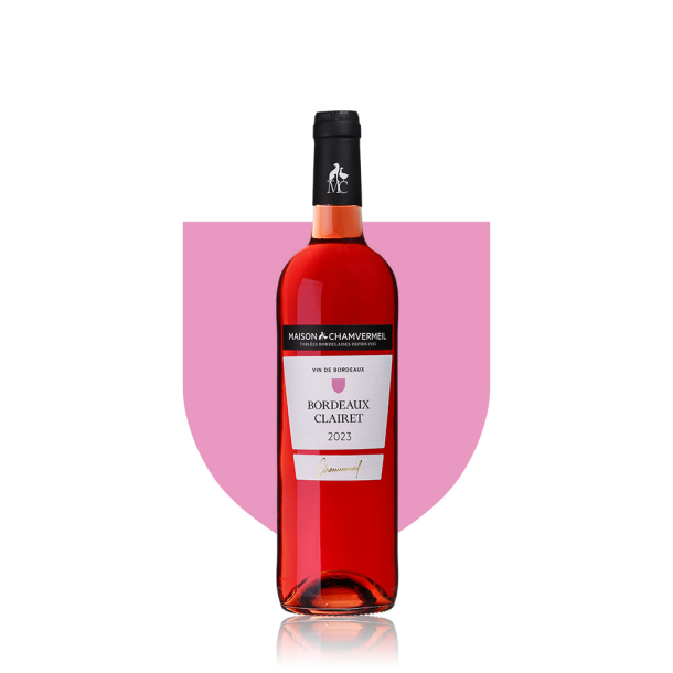 Vin AOC Bordeaux Clairet ROSÉ 2023 carton 12 bouteilles