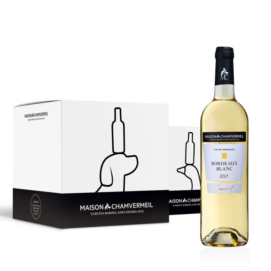 Vin AOC Bordeaux Blanc BLANC 2021 carton 12 bouteilles