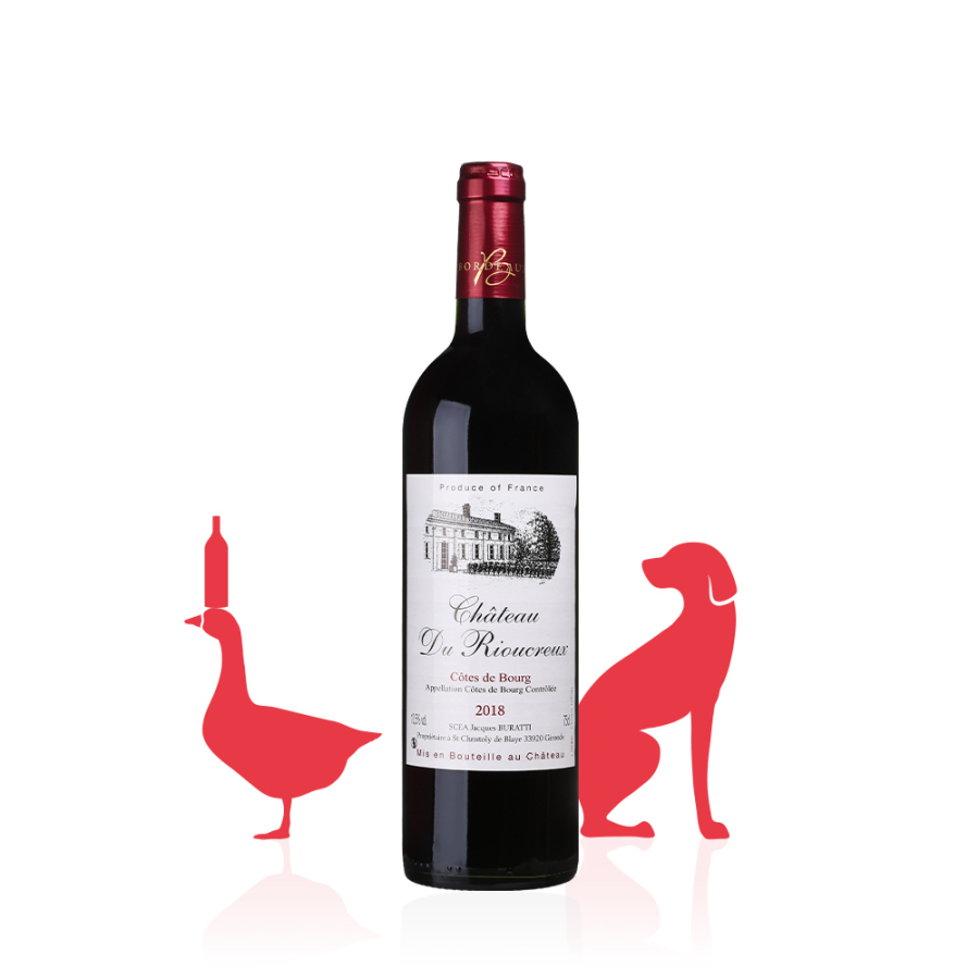 Château du Rioucreux AOC Côtes de Bourg ROUGE 2018 carton 6 bouteilles