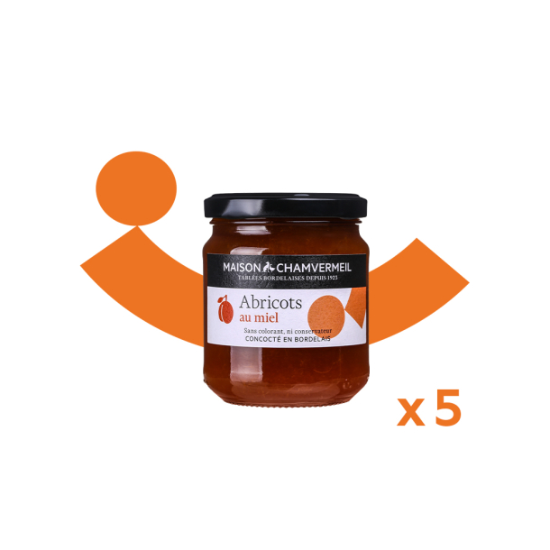 5x Abricots au miel Gourmandises coffret 240g x5