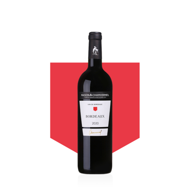 Vin AOC Bordeaux ROUGE 2020 carton 6 bouteilles