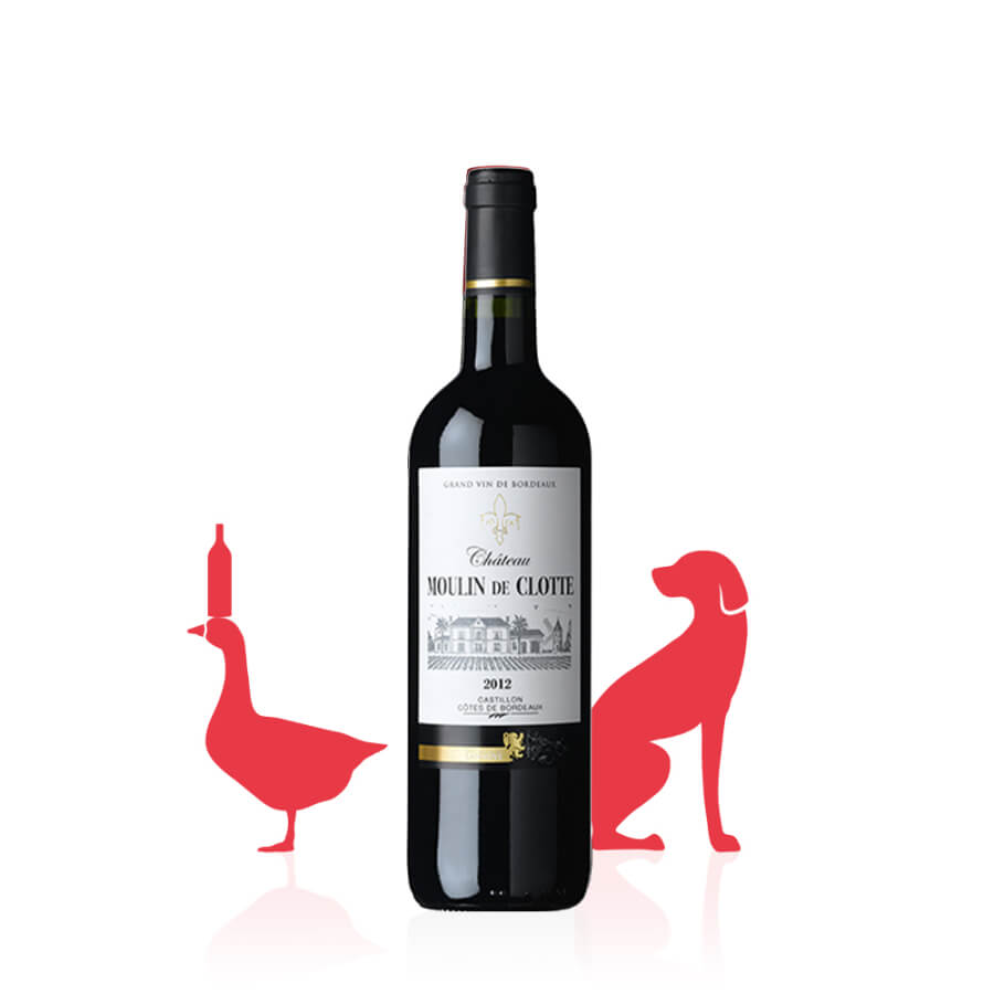 Château Moulin de Clotte AOC Castillon-Côtes de Bordeaux ROUGE 2012 carton 6 bouteilles