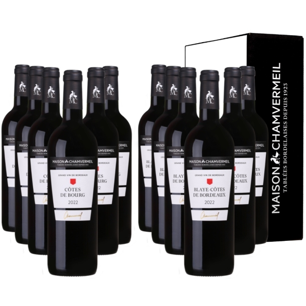 Côtes à Côtes Coffret vin ROUGE coffret 12 bouteilles