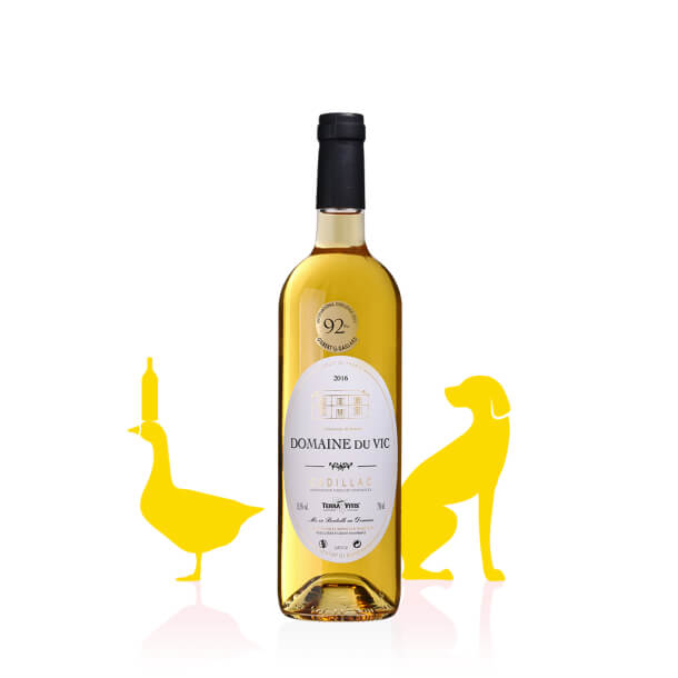 Domaine du Vic AOC Cadillac BLANC 2016 carton 6 bouteilles