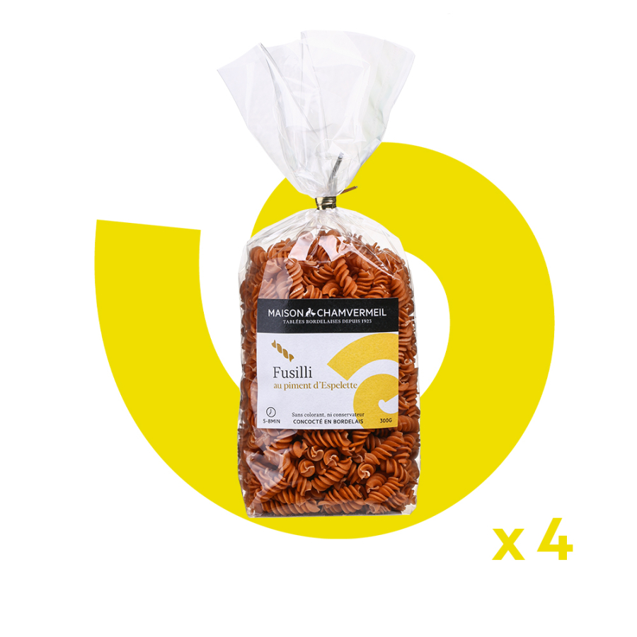 4x Fusilli au Piment d'Espelette Coffret Gastronomie coffret 300g x4