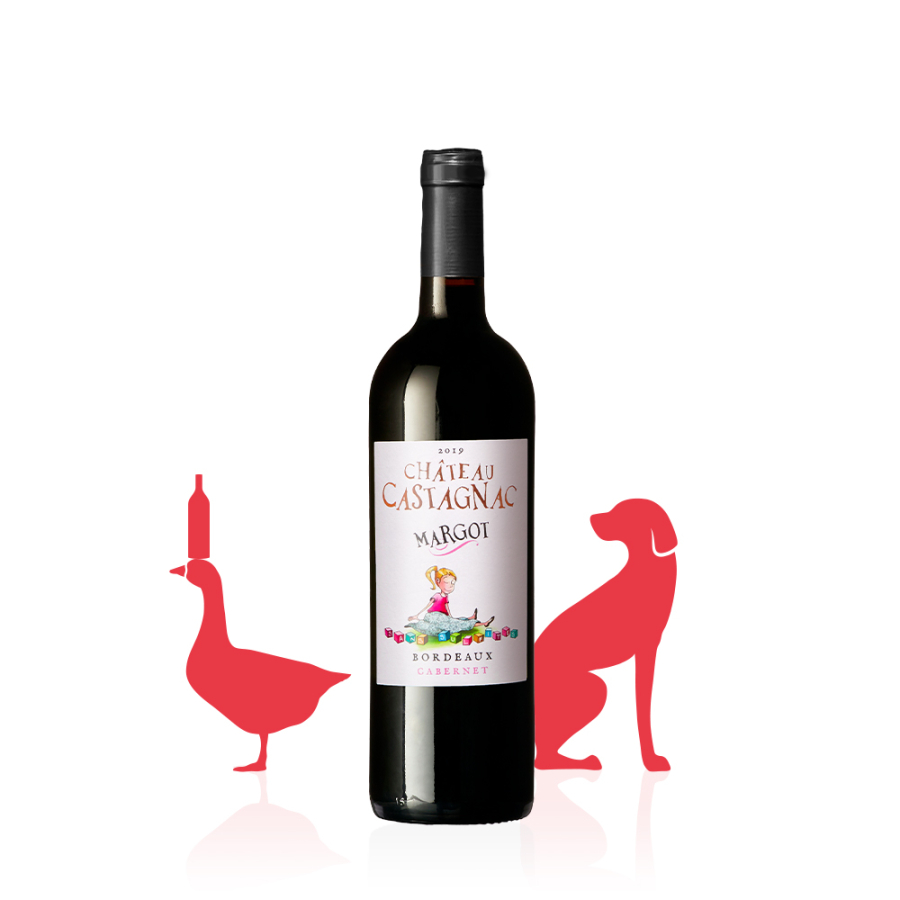 Château Castagnac - Margot AOC Bordeaux ROUGE 2019 carton 6 bouteilles