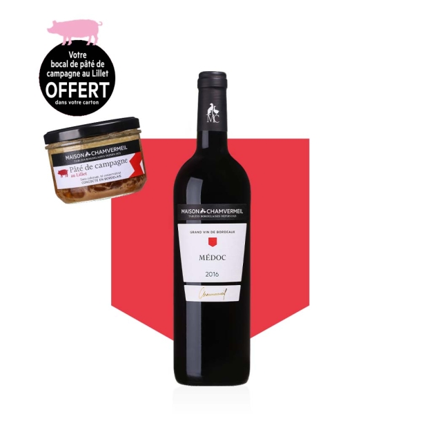 AOC Médoc ROUGE 2016 carton 6 bouteilles