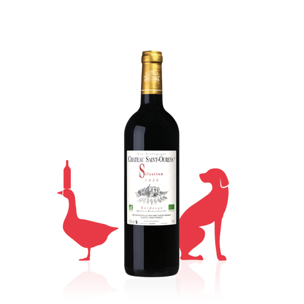 Château Saint-Ourens AOC Bordeaux ROUGE 2020 carton 6 bouteilles