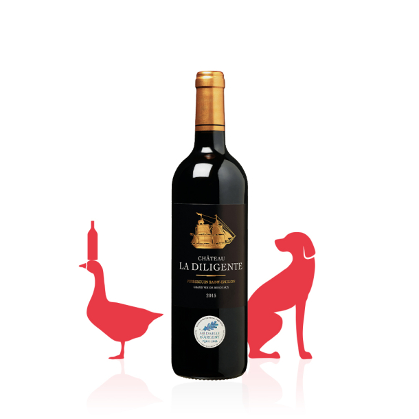 Château La Diligente AOC Puisseguin Saint-Émilion ROUGE 2015 carton 6 bouteilles