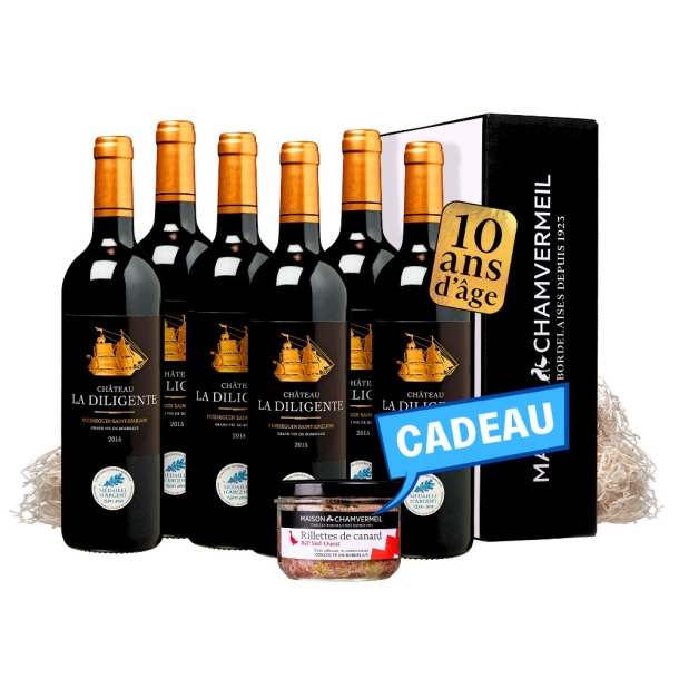 Château La Diligente AOC Puisseguin Saint-Émilion ROUGE 2015 carton 6 bouteilles