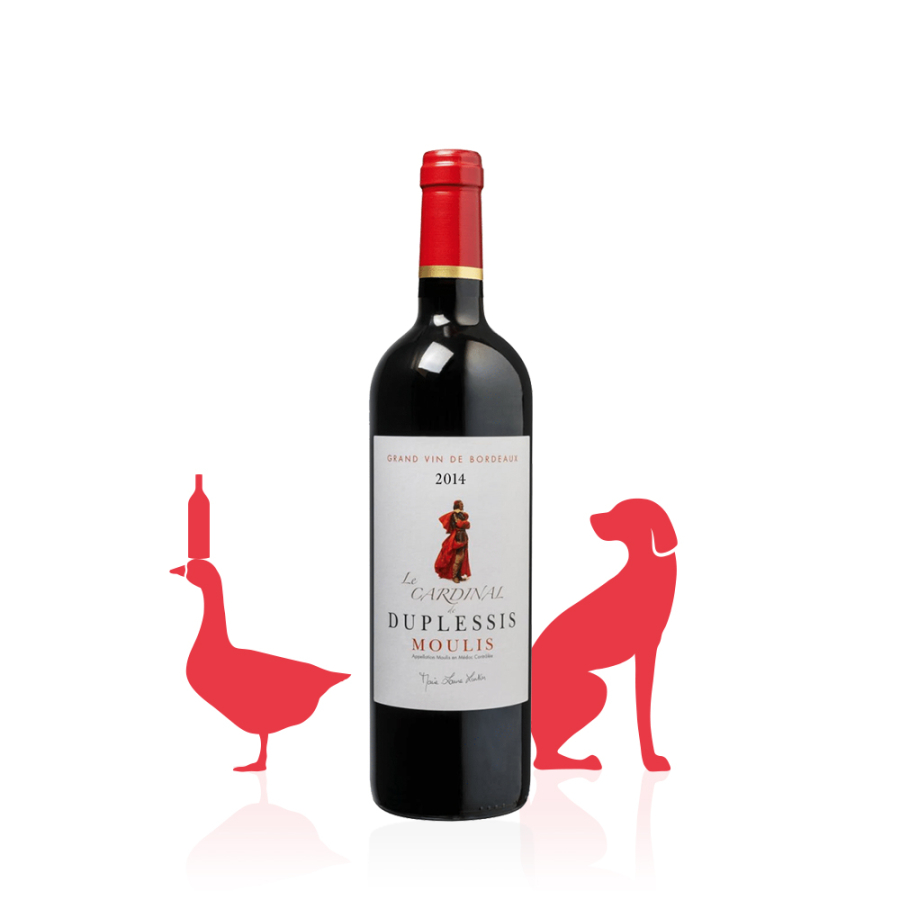 Le Cardinal de Duplessis AOC Moulis ROUGE 2014 carton 6 bouteilles