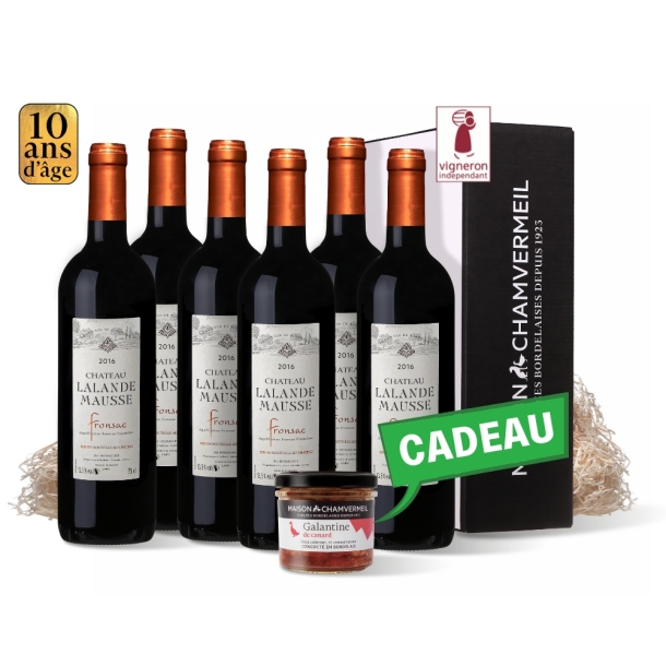 Château Lalande Mausse AOC Fronsac ROUGE 2016 carton 6 bouteilles