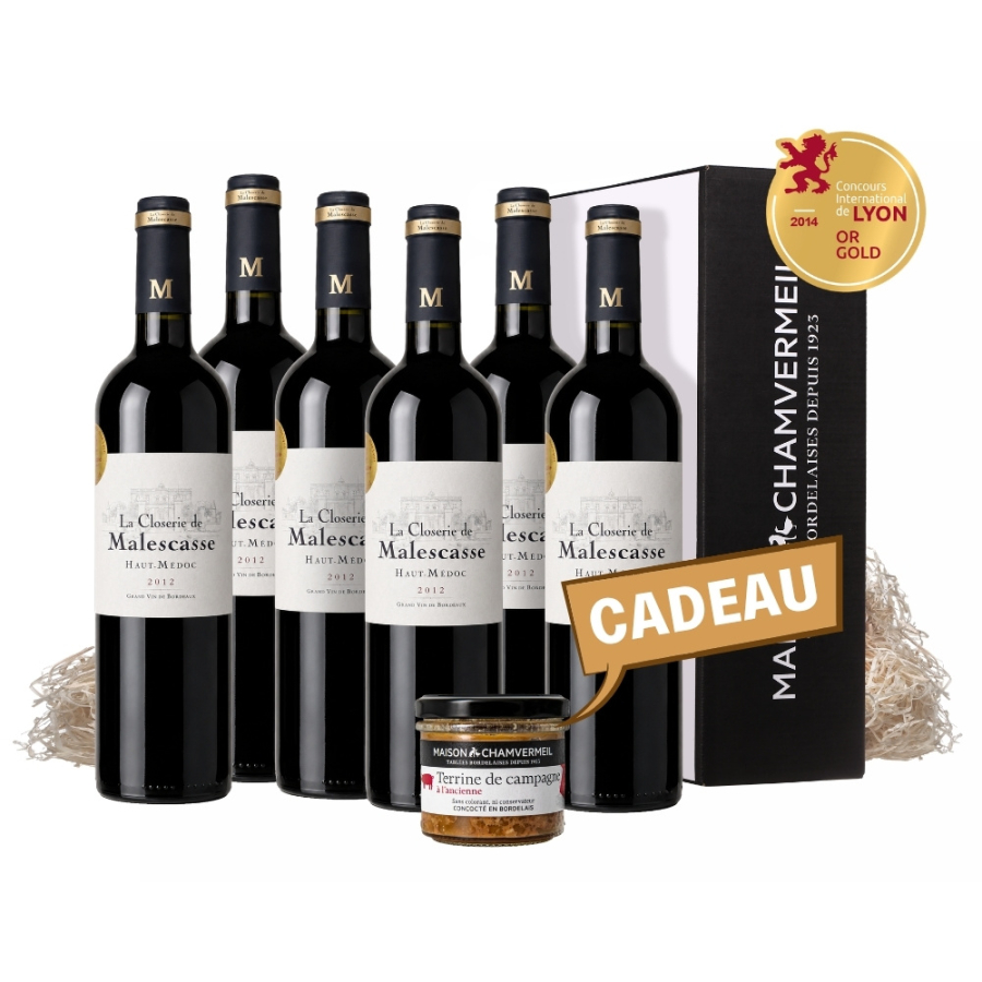 La Closerie de Malescasse AOC Haut-Médoc ROUGE 2012 carton 0 6 bouteilles