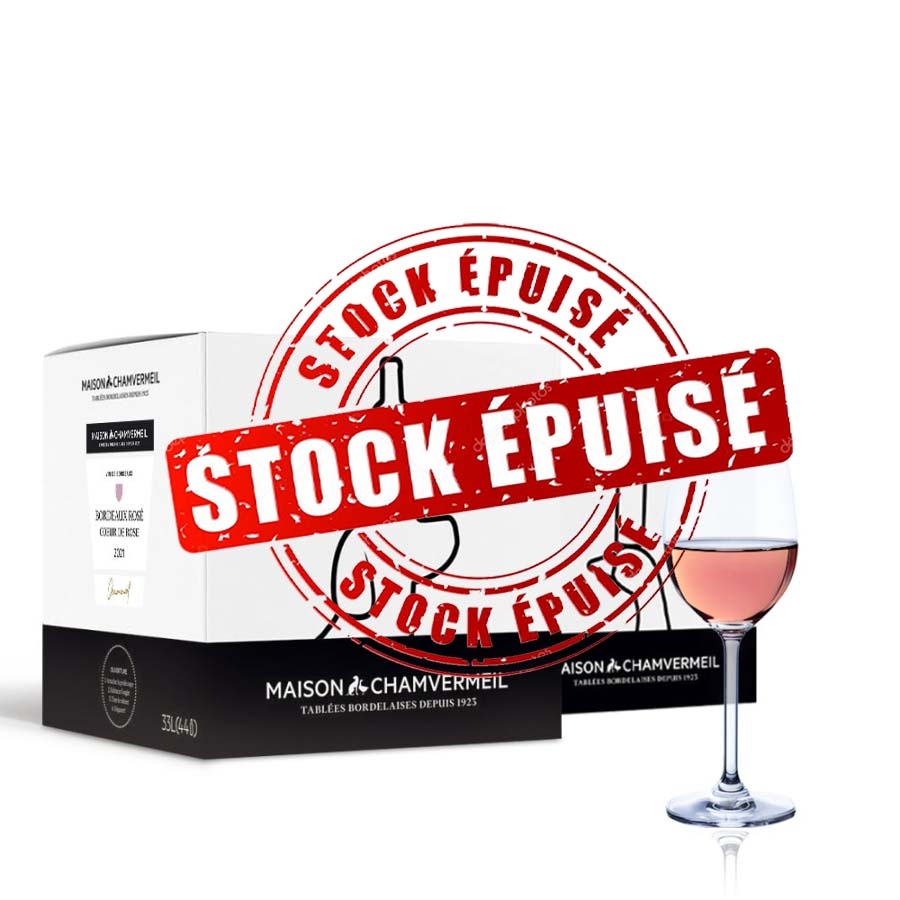 Vin AOC Bordeaux Rosé
- Cœur de rose ROSÉ 2020 carton 22