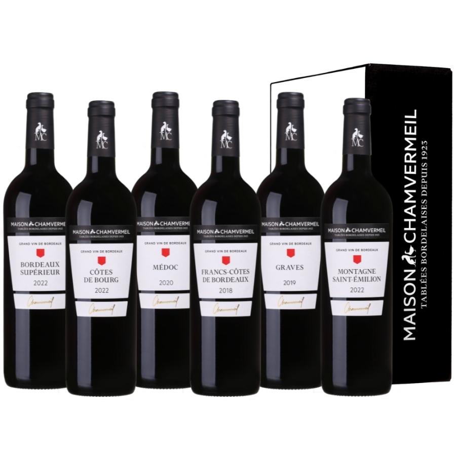 Horizon Bordeaux Coffret vin ROUGE coffret 6 bouteilles