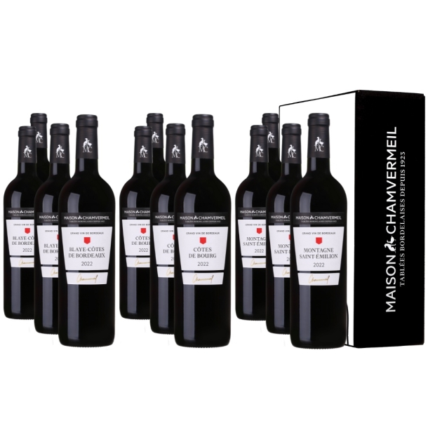 Rive Droite Coffret vin ROUGE carton 12 bouteilles