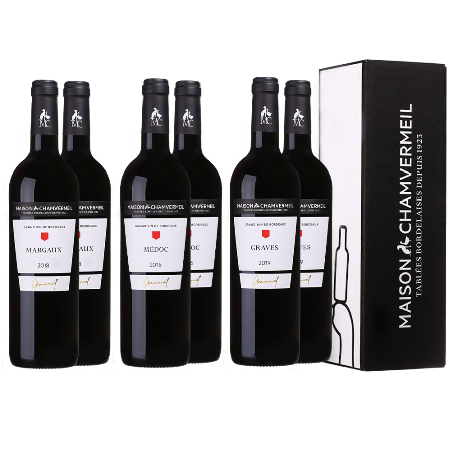 Coffret vin Rive Gauche – 6 vins rouges de Bordeaux