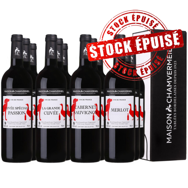 Rouge Passion Coffret vin coffret 12 bouteilles