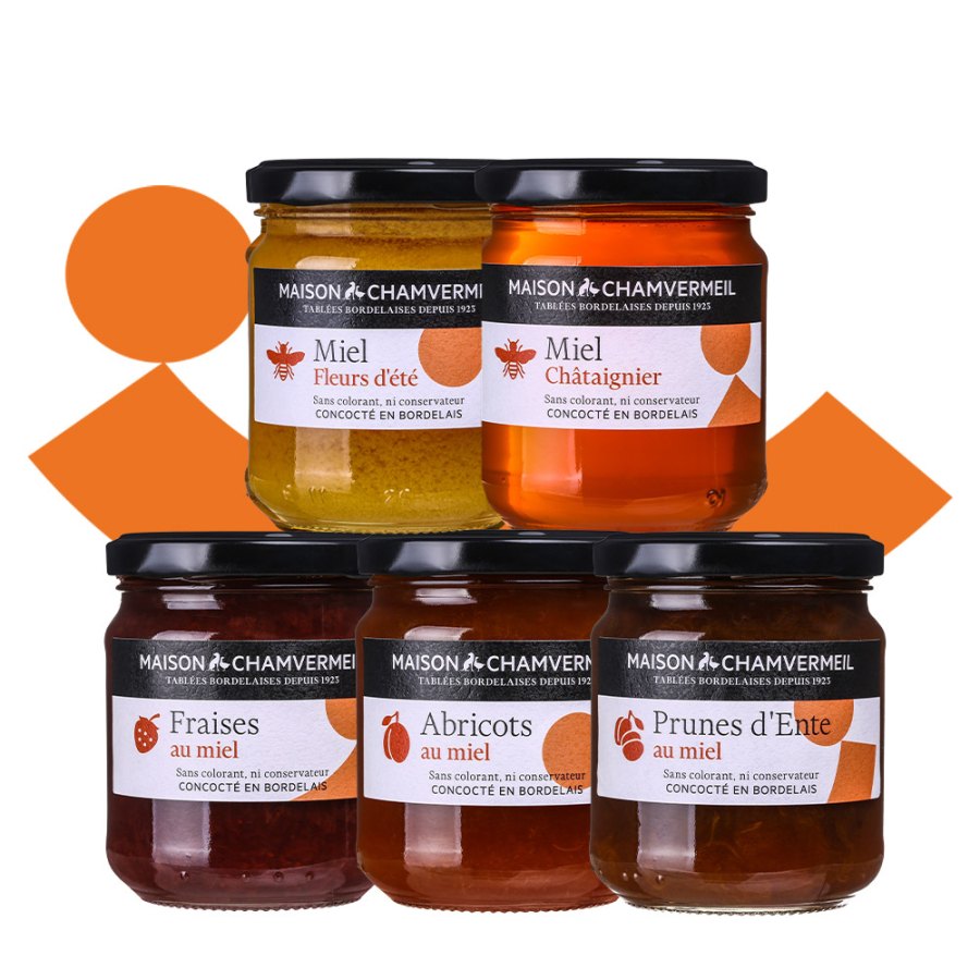 3 Fruits au miel + 2 Miels Gourmandises coffret 240g x3
250g x2