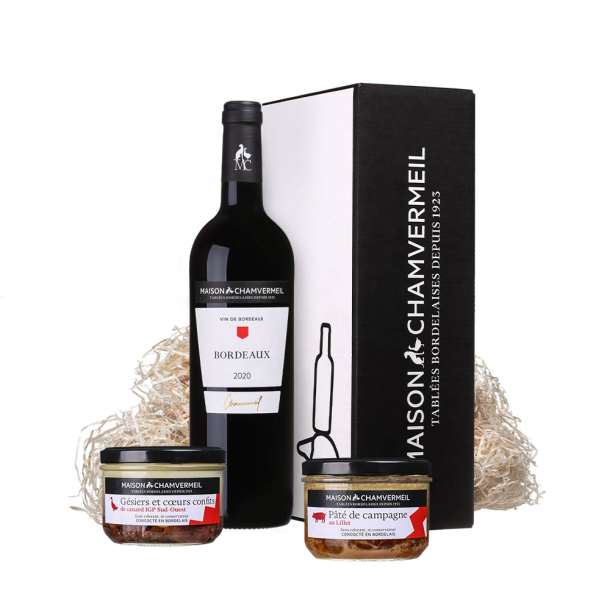 A table avec du Bordeaux Coffret vin & gastronomie coffret