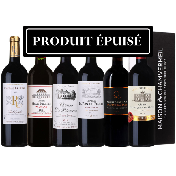 Fantastique 2016 Coffret vin ROUGE coffret 6 bouteilles