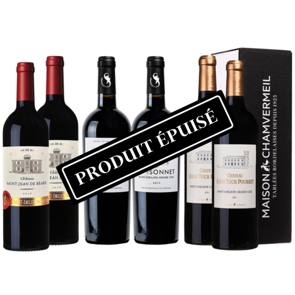 Saint-Émilion en grand Coffret vin ROUGE coffret 6 bouteilles