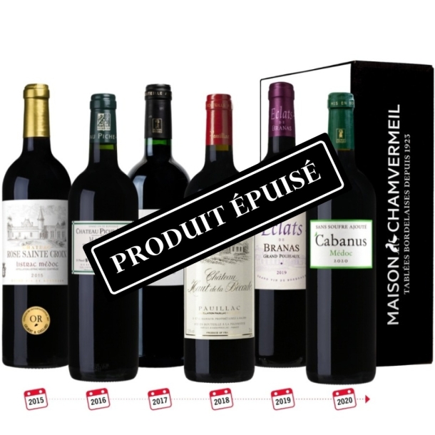 Six saisons en Médoc Coffret vin ROUGE coffret 6 bouteilles
