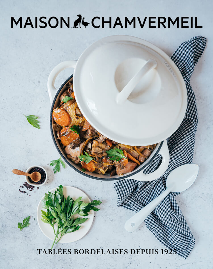 Mijoté de poulet du Médoc aux champignons