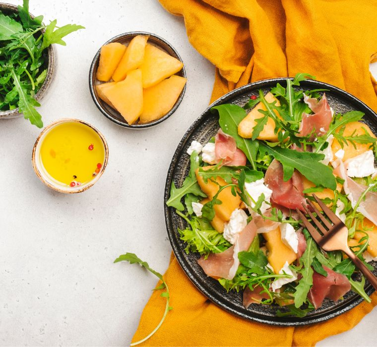 Recette salade de melon, prosciutto et mozzarella